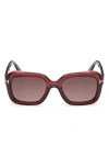 Tom Ford Natalia 52mm Square Sunglasses In Brown