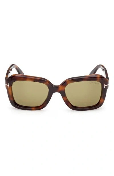 TOM FORD TOM FORD NATALIA 52MM SQUARE SUNGLASSES
