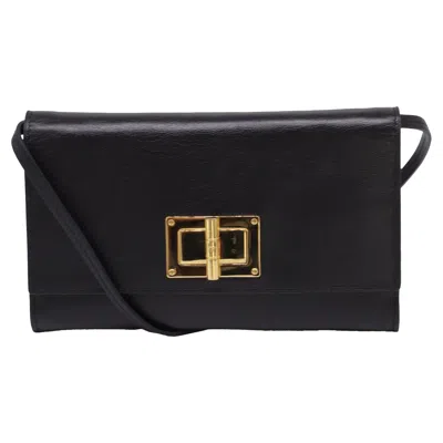 Tom Ford Natalia Clutch Bag In Black Leather