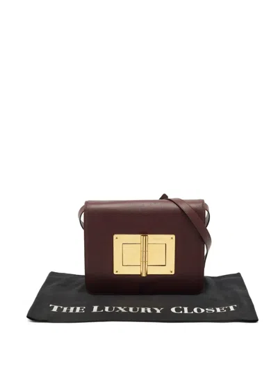 Pre-owned Tom Ford Natalia Leather Shoulder Bag In Red