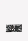 Tom Ford Natalia Leopard Sequined Metallic Clutch In Silver