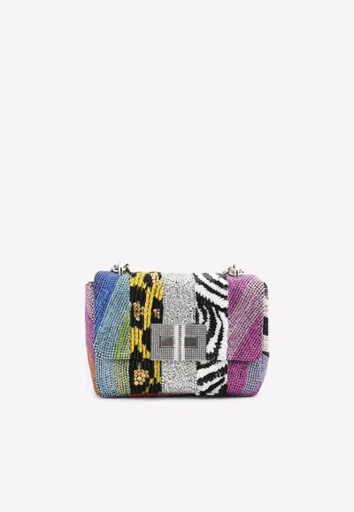 Tom Ford Natalia Patchwork Crystal-embellished Shoulder Bag In Multicolor