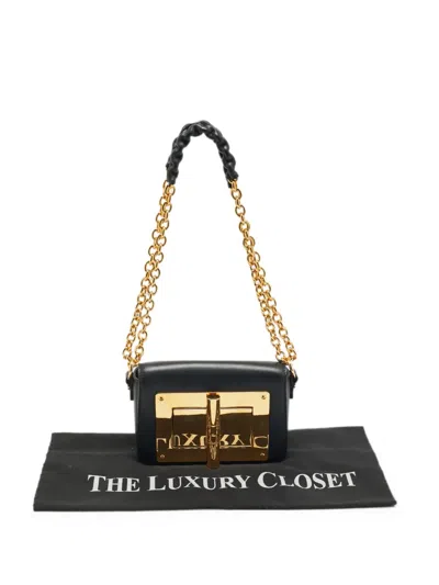 Pre-owned Tom Ford Natalia Turn-lock Cross Body Bag In Black