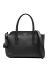 Tom Ford Medium Top Handle In Natural Grain Leather In Black