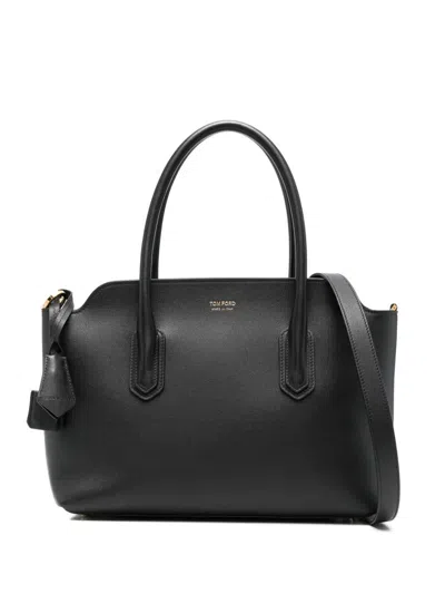 Tom Ford Natural Grain Leather Medium Top Handle Bags