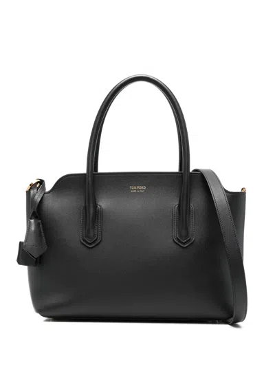 TOM FORD TOM FORD NATURAL GRAIN LEATHER MEDIUM TOP HANDLE