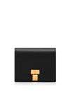 Tom Ford Natural Grain Leather Padlock Compact Wallet In Black