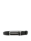Tom Ford Natural Leather Metal T Loop Belt 15 Mm Accessories In Black