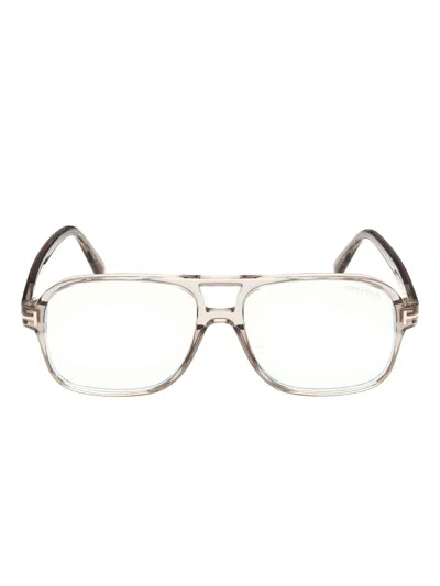 Tom Ford Navigator-frame Glasses In Neutral