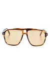 Tom Ford Navigator-frame Sunglasses In Brown