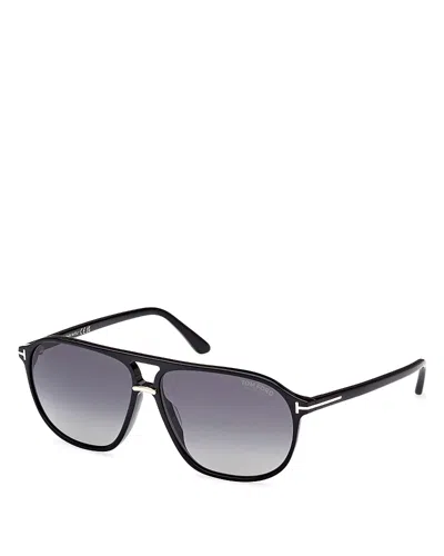 Tom Ford Navigator Sunglasses, 61mm In Black