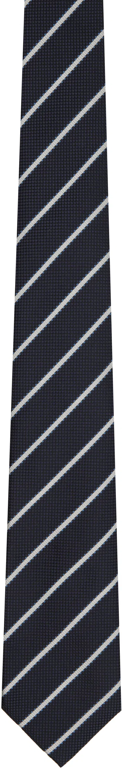 Tom Ford Navy Alternate Weave Regimental Tie