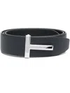 Tom Ford Navy Blue Cintura Reversibile Belt In Navy Blue