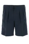 Tom Ford Navy Blue Cotton Blend Bermuda Shorts