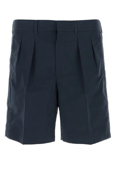 Tom Ford Navy Blue Cotton Blend Bermuda Shorts