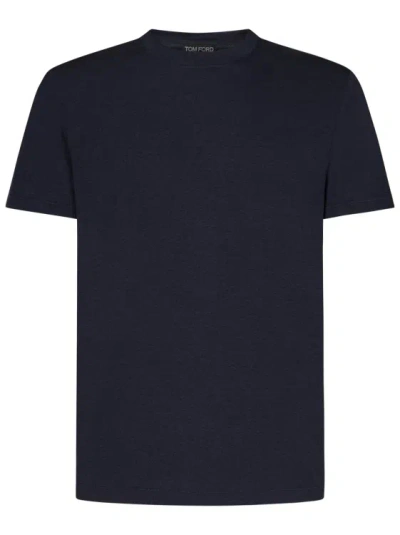 Tom Ford Navy Blue Crew-neck T-shirt