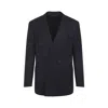 Tom Ford Tailored Double-breasted Pinstripe Jacket In Blue