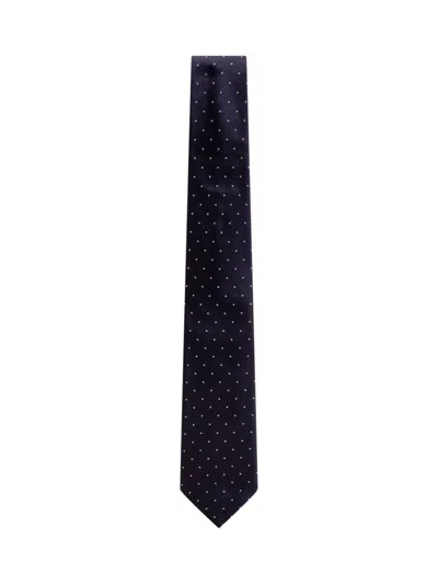 Tom Ford Navy Blue Polka Dot Tie