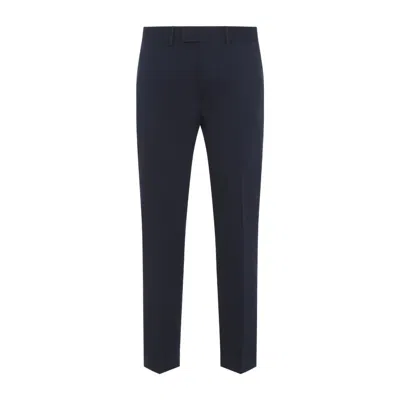 Tom Ford Straight-leg Cotton-drill Trousers In Blue