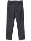 Tom Ford Striped Wool Trousers Featuring Pockets In Black