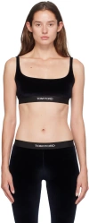 TOM FORD NAVY JACQUARD-LOGO BRA