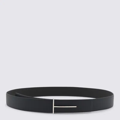 TOM FORD NAVY LEATHER BELT