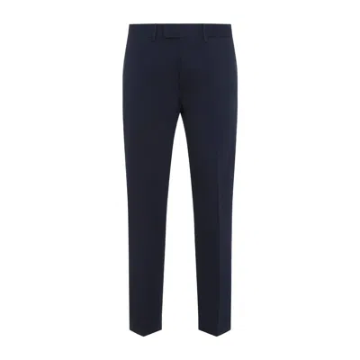 Tom Ford Straight-leg Cotton-drill Trousers In Blue