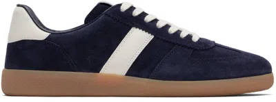 TOM FORD NAVY SUEDE ARCHER SNEAKERS