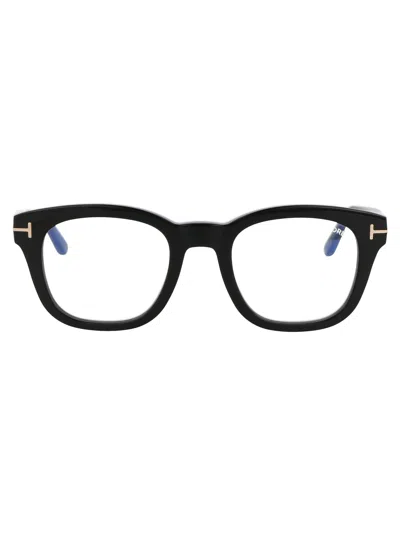 Tom Ford Ft 5870-b 052 50mm Mens Square Eyeglasses 50mm In Black