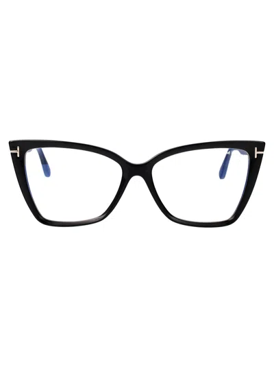 Tom Ford Nero Lucido Acetate Glasses In Red