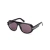 Tom Ford Nero Lucido Acetate Sunglasses In Black