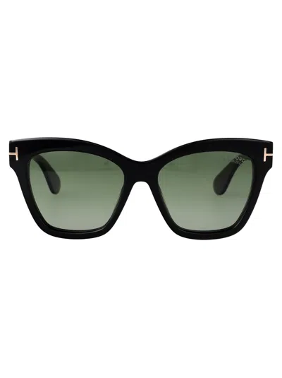 Tom Ford Nero Lucido Acetate Sunglasses In Multi