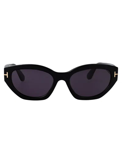 Tom Ford Nero Lucido / Fumo Acetate Sunglasses
