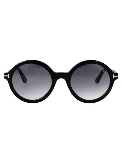 Tom Ford Nero Lucido / Fumo Acetate Sunglasses