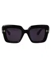 Tom Ford Esme Rectangular Sunglasses In Black