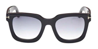 TOM FORD TOM FORD NERO LUCIDO / FUMO GRAD ACETATE SUNGLASSES