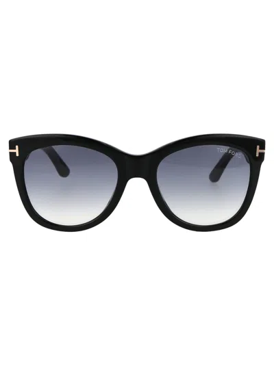 Tom Ford Nero Lucido / Fumo Grad Acetate Sunglasses
