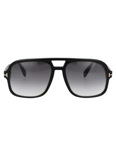Tom Ford Nero Lucido / Fumo Grad Acetate Sunglasses