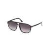 Tom Ford Men's Bruce Acetate Square Sunglasses In Gray