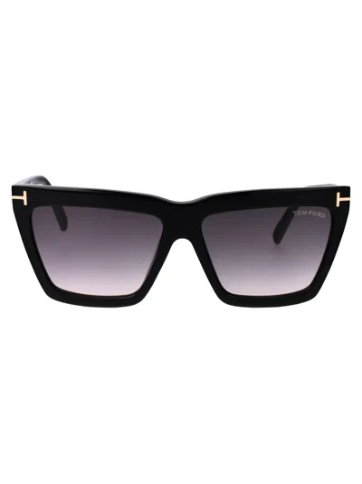 Tom Ford Eden Sunglasses In Black