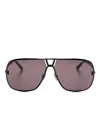 Tom Ford Stavros 63mm Oversize Navigator Sunglasses