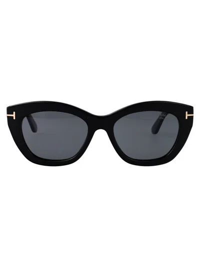 TOM FORD TOM FORD NERO LUCIDO / FUMO POLAR ACETATE SUNGLASSES