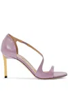 Tom Ford Asymmetrical Snake-embossed Stiletto Pumps In Purple