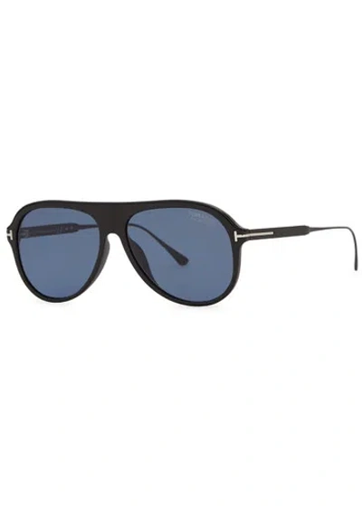 Tom Ford Nicholai Aviator-style Sunglasses In Gold