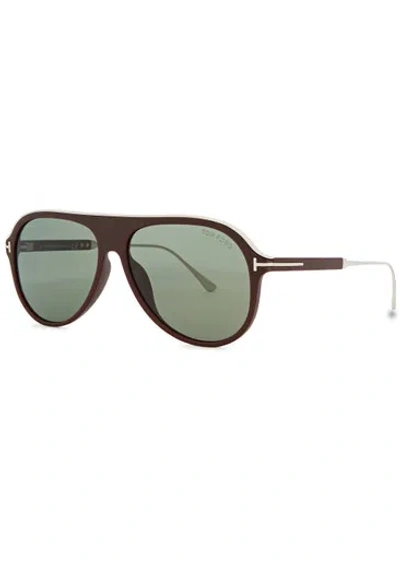 Tom Ford Nicholai Aviator-style Sunglasses In Na