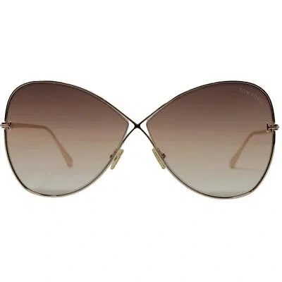 Pre-owned Tom Ford Nickie Ft0842 28f Rose Gold Sunglasses In Pink