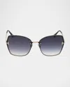 Tom Ford Nickie Metal Butterfly Sunglasses In Gold