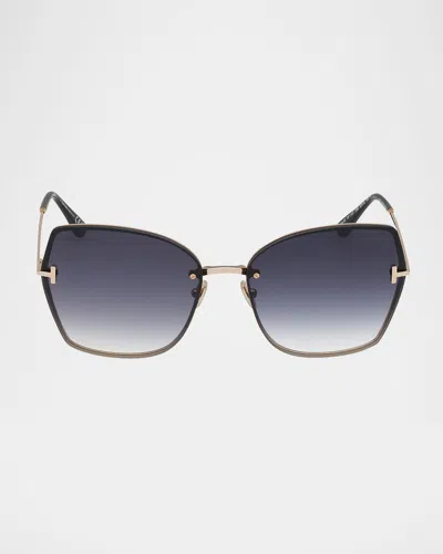 TOM FORD NICKIE METAL BUTTERFLY SUNGLASSES