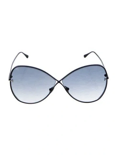 Pre-owned Tom Ford Nickie Oversize Sunglasses In Black