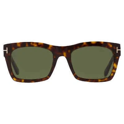 Pre-owned Tom Ford Nico Green Square Men's Sunglasses Ft1062 52n 56 Ft1062 52n 56
